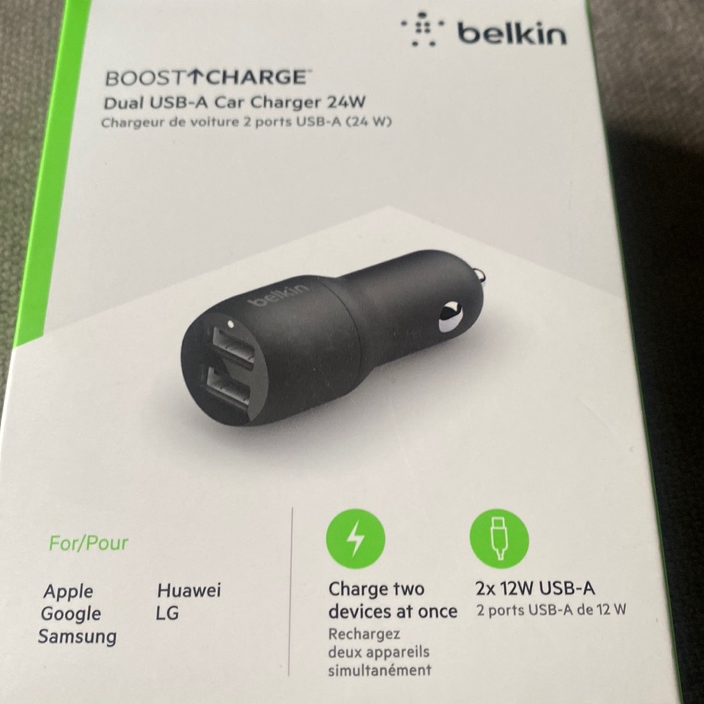 Belkin 24 Watt Dual USB Car Charger